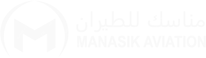 Manasik Aviation Manasik Aviation logo with name (dark)