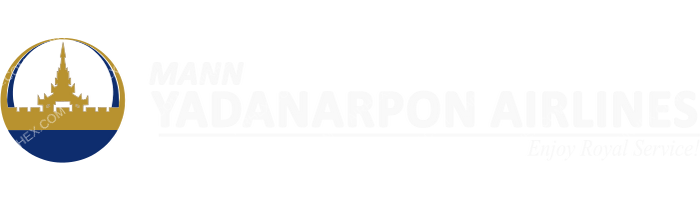 Mann Yadanarpon Airlines Mann Yadanarpon Airlines logo with name (dark)