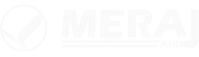 Meraj Airlines Meraj Airlines logo with name (dark)