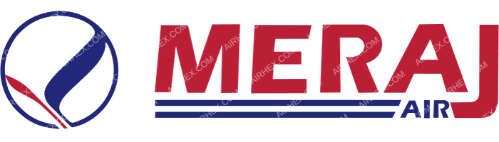 Meraj Airlines Meraj Airlines logo with name