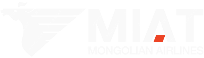 MIAT Mongolian Airlines MIAT Mongolian Airlines logo with name (dark)