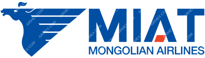 MIAT Mongolian Airlines MIAT Mongolian Airlines logo with name