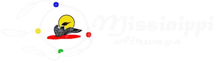 Missinippi Airways Missinippi Airways logo with name (dark)