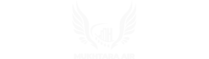 Mukhtara Air Mukhtara Air logo with name (dark)