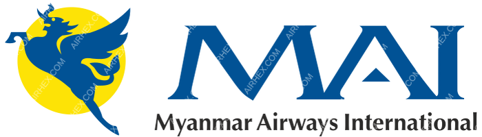 Myanmar Airways International Myanmar Airways International logo with name