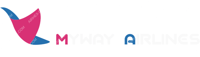 Myway Airlines Myway Airlines logo with name (dark)