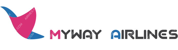 Myway Airlines Myway Airlines logo with name