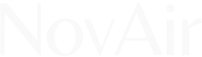 NovAir NovAir logo with name (dark)