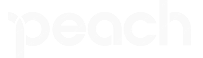 Peach Peach logo with name (dark)