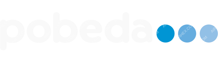 Pobeda Pobeda logo with name (dark)