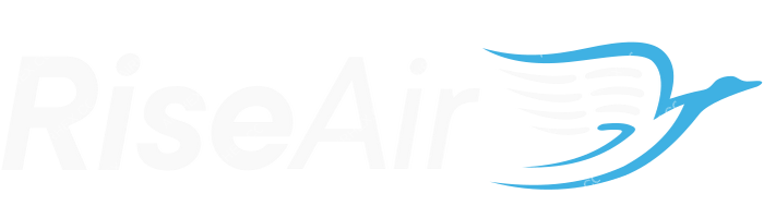 Rise Air Rise Air logo with name (dark)