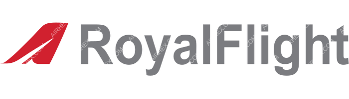 Royal Flight Royal Flight logo with name (dark)