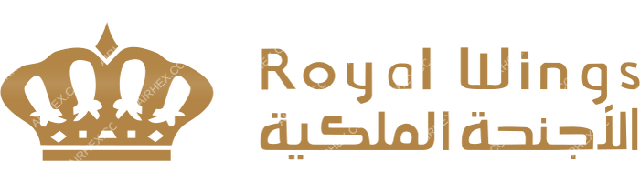 Royal Wings Royal Wings logo with name (dark)