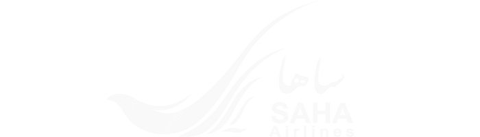 Saha Airlines Saha Airlines logo with name (dark)
