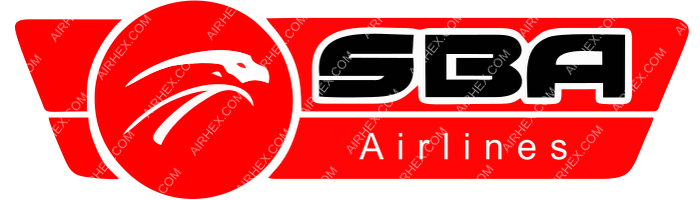 SBA Airlines SBA Airlines logo with name