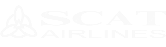 SCAT Airlines SCAT Airlines logo with name (dark)
