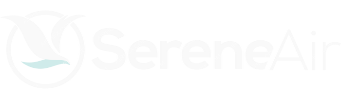 Serene Air Serene Air logo with name (dark)
