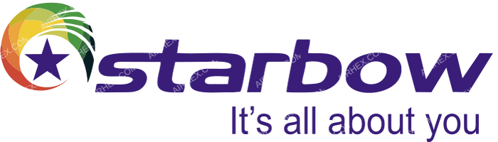 Starbow Starbow logo with name (dark)