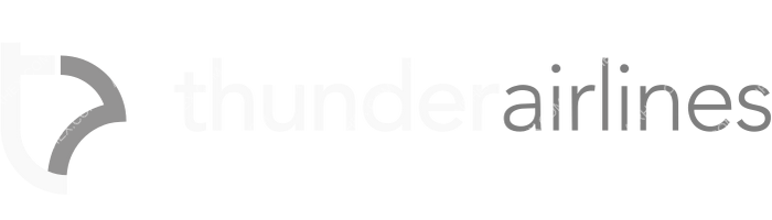 Thunder Airlines Thunder Airlines logo with name (dark)