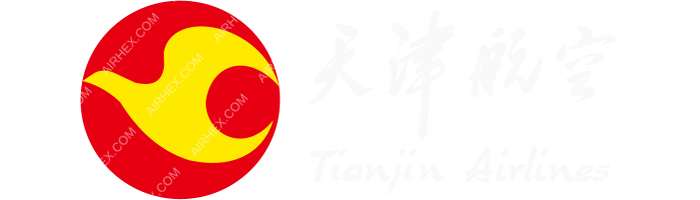 Tianjin Airlines Tianjin Airlines logo with name (dark)