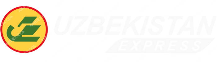 Uzbekistan Express Uzbekistan Express logo with name (dark)