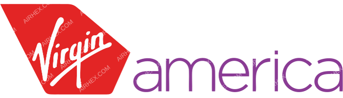 Virgin America Virgin America logo with name (dark)