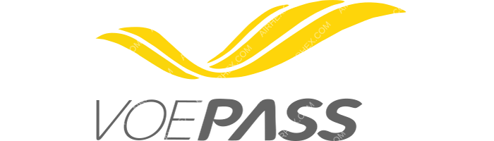 VOEPASS Linhas Aéreas VOEPASS Linhas Aéreas logo with name (dark)