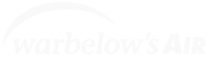 Warbelows Air Warbelows Air logo with name (dark)