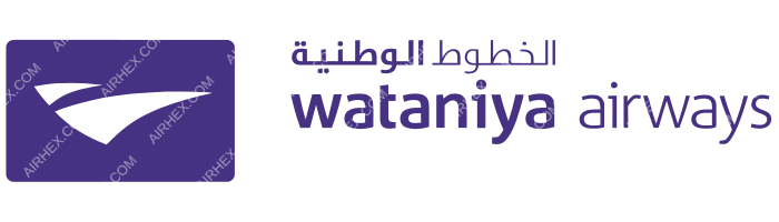 Wataniya Airways Wataniya Airways logo with name