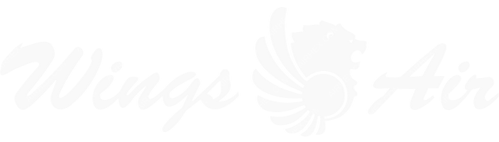 Wings Air Wings Air logo with name (dark)