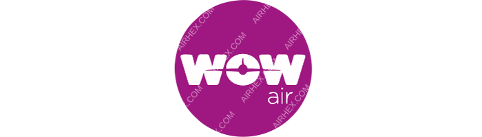 WOW Air WOW Air logo with name (dark)