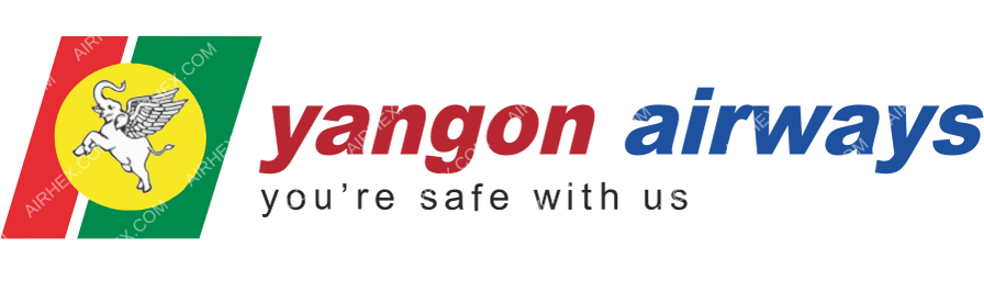 Yangon Airways Yangon Airways logo with name (dark)