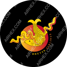 Bhutan Airlines Circular logo (dark)
