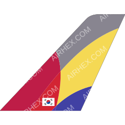 Asiana Airlines Symbol logo (dark)