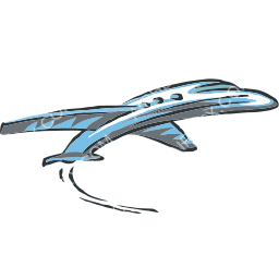 Twin Jet Symbol logo (dark)