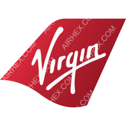 Virgin Atlantic Symbol logo (dark)