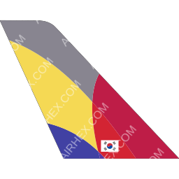 Asiana Airlines Tail logo (dark)