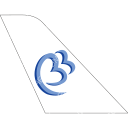 Blue Bird Airways Tail logo (dark)