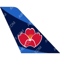 Qingdao Airlines Tail logo (dark)