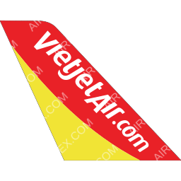 Vietjet Tail logo (dark)
