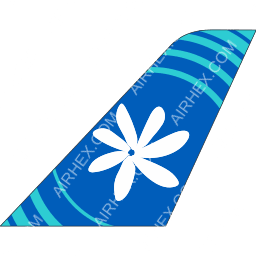 Air Tahiti Nui Tailfin logo (dark)