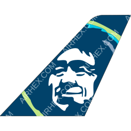 Alaska Airlines Tailfin logo (dark)