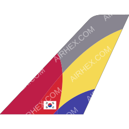 Asiana Airlines Tailfin logo (dark)