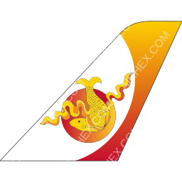Bhutan Airlines Tailfin logo (dark)