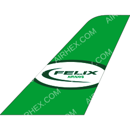Felix Airways Tailfin logo (dark)