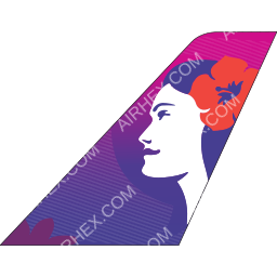 Hawaiian Airlines Tailfin logo (dark)