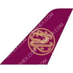 Juneyao Airlines Tailfin logo (dark)