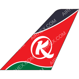 Kenya Airways Tailfin logo (dark)