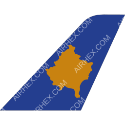 Kosova Airlines Tailfin logo (dark)
