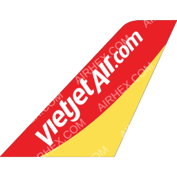 Thai Vietjet Air Tailfin logo (dark)